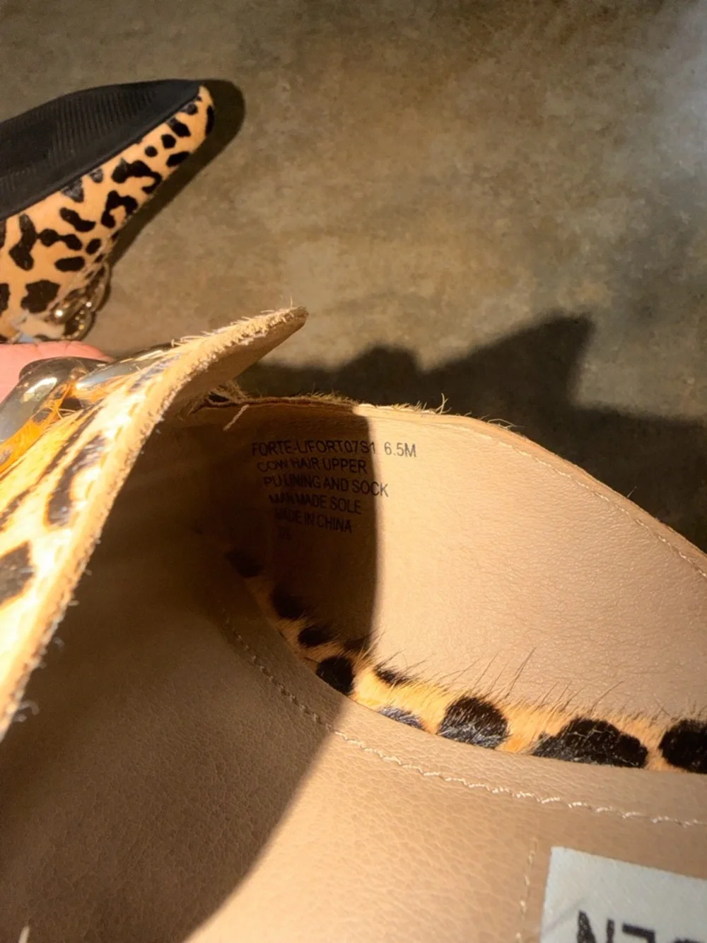 Steve Madden Leopard-Print Pointed Mule with Gold Chain - Size 6.5 - NWOT - Picture 9 of 15
